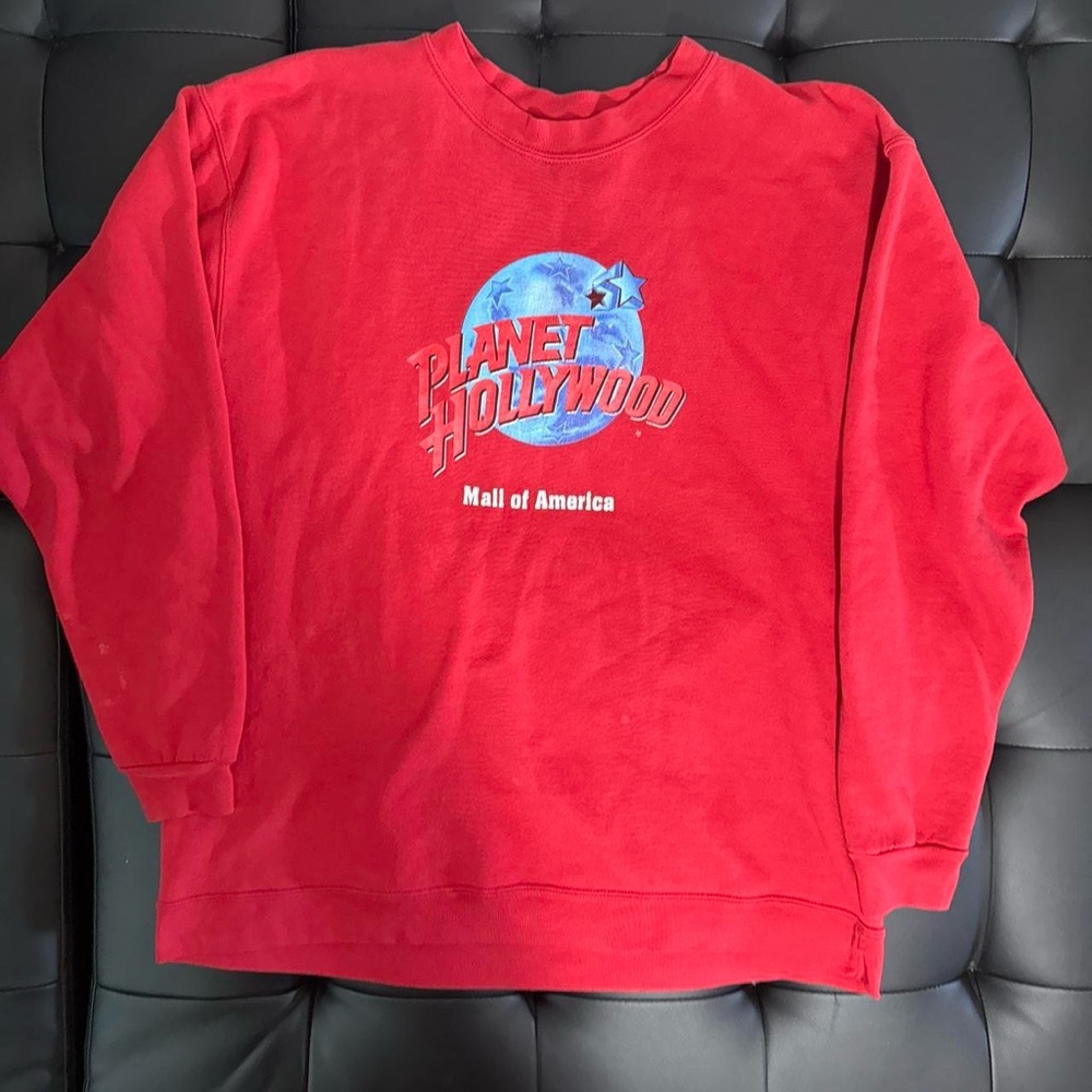 Vintage Planet Hollywood Mall Of America Red Sweater